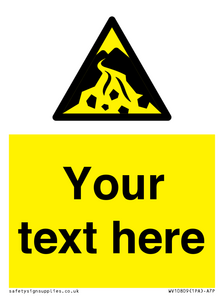 Custom Warning: Debris flow zone